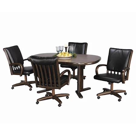 Customizable Casual 5 Piece Table & Chairs Set